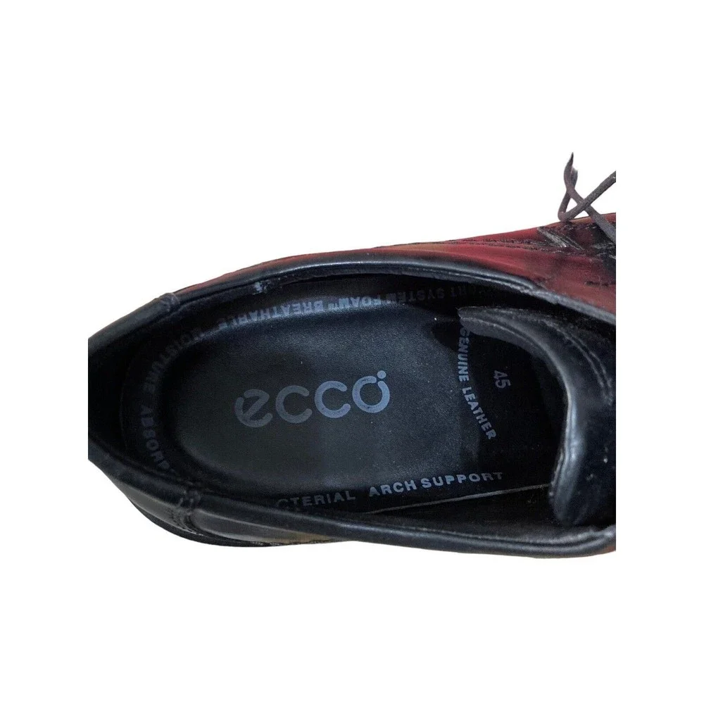 Ecco Mens Black Leather‎ Lace Up Loafers Size 45 (US 11)